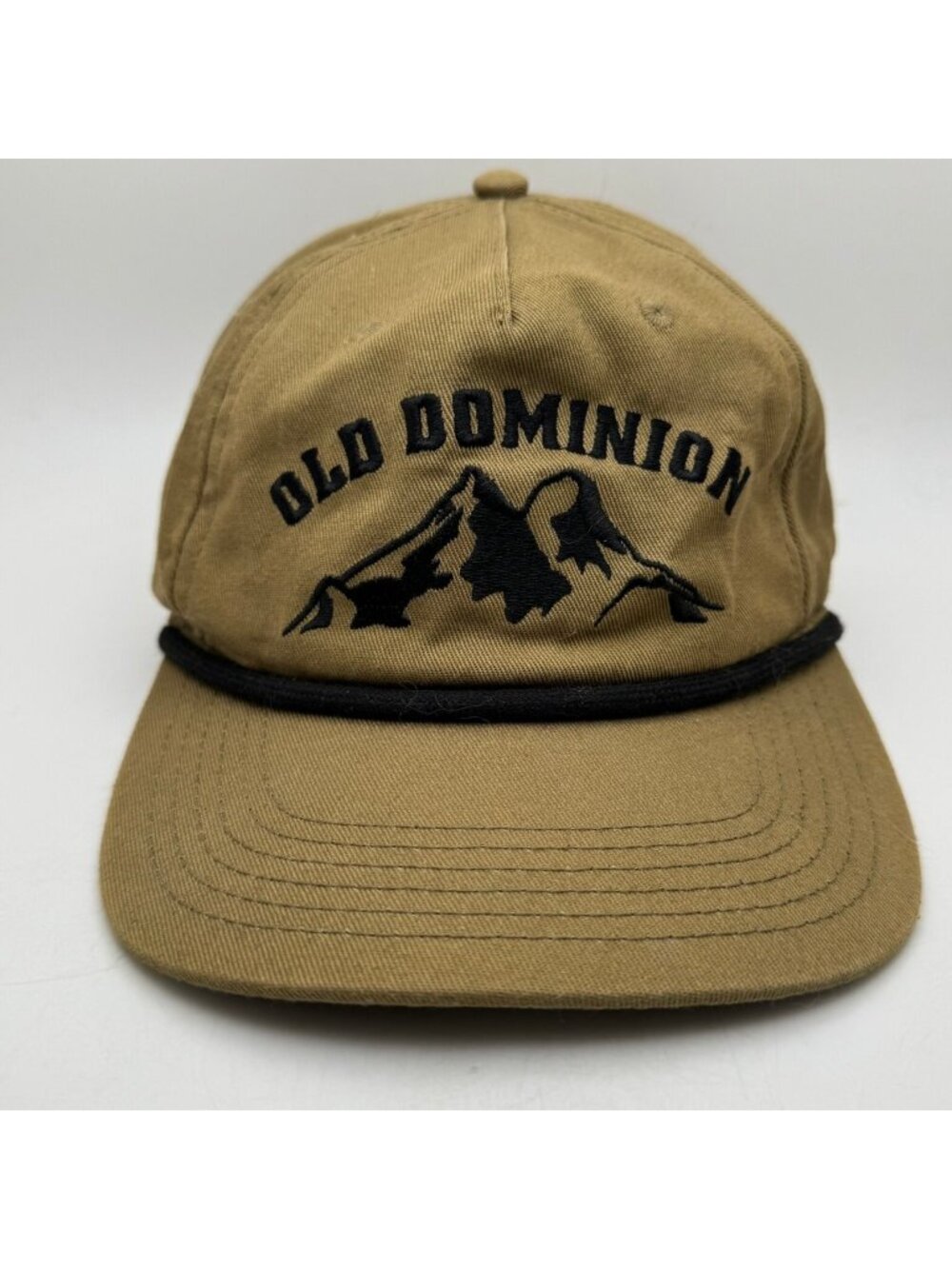 Old Dominion Country Band Rope Hat Cap Khaki Tan Embroidered Mountains Snapback
